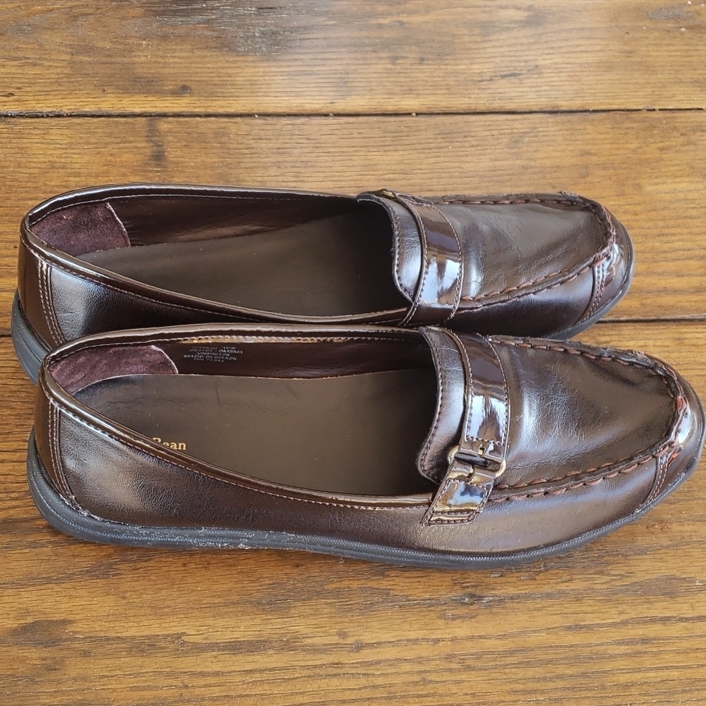 L.L. Bean women's brown leather loafers size 9.5 - Picture 9 of 10